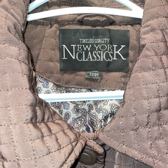 Timeless Quality New York Classic brown pleated jacket size 22/24 perfect - Picture 4 of 7